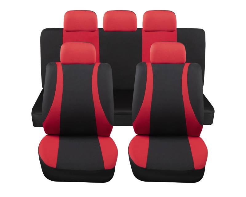 Auto Accessori Lupex Universal-Sitzbezüge-Set LS10 Farbe Rot vorne und hinten aus Polyester Utilitaria No Suv von Auto Accessori Lupex