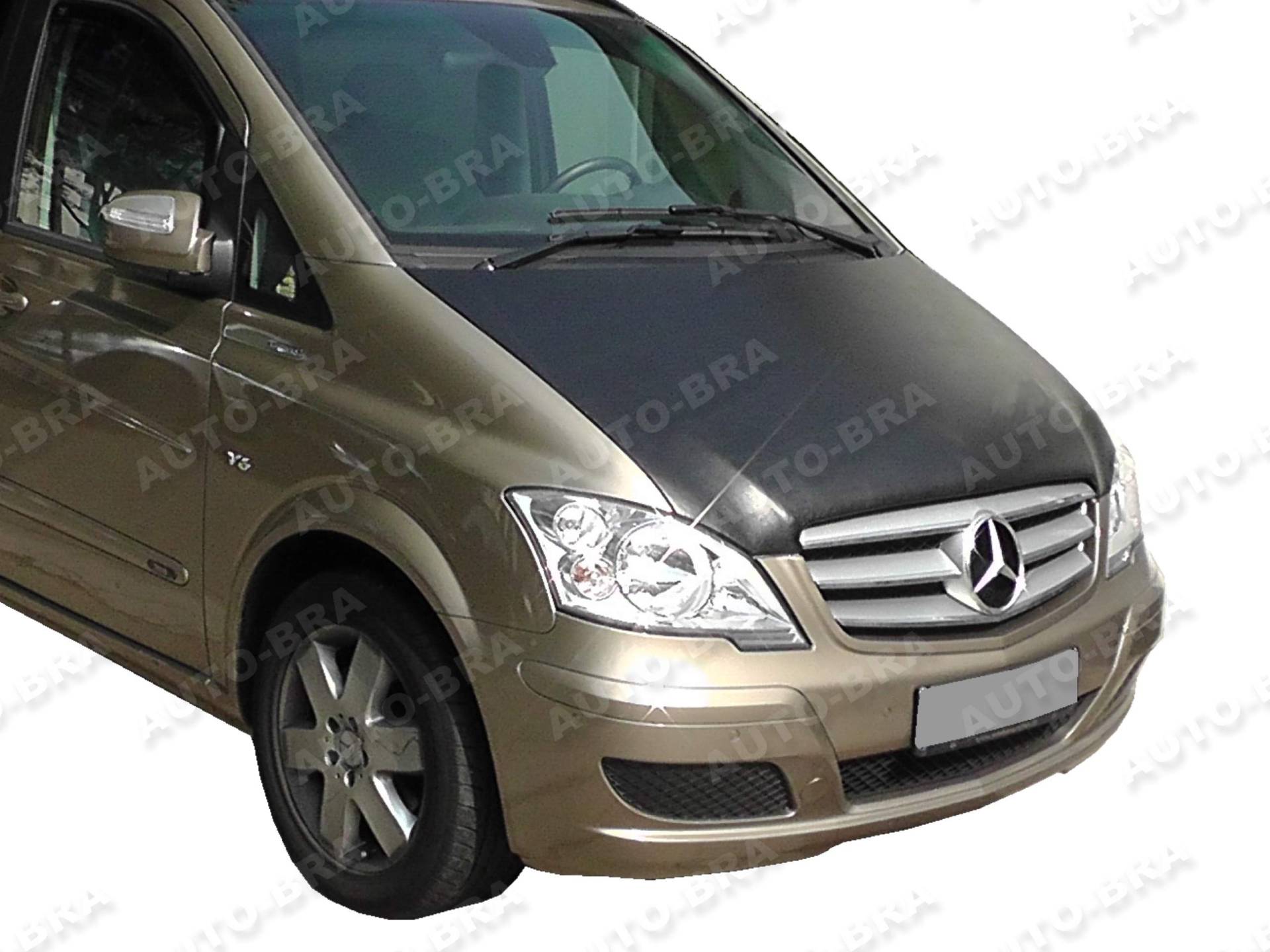 AUTO-BRA AB-00275 Vollbra Bonnet Bra für die ganze Motorhaube kompatibel mit Mercedes-Benz MB Vito Viano W639 2003-2014 Haubenbra Steinschlagschutz Tuning Bonnet Bra von AUTO-BRA