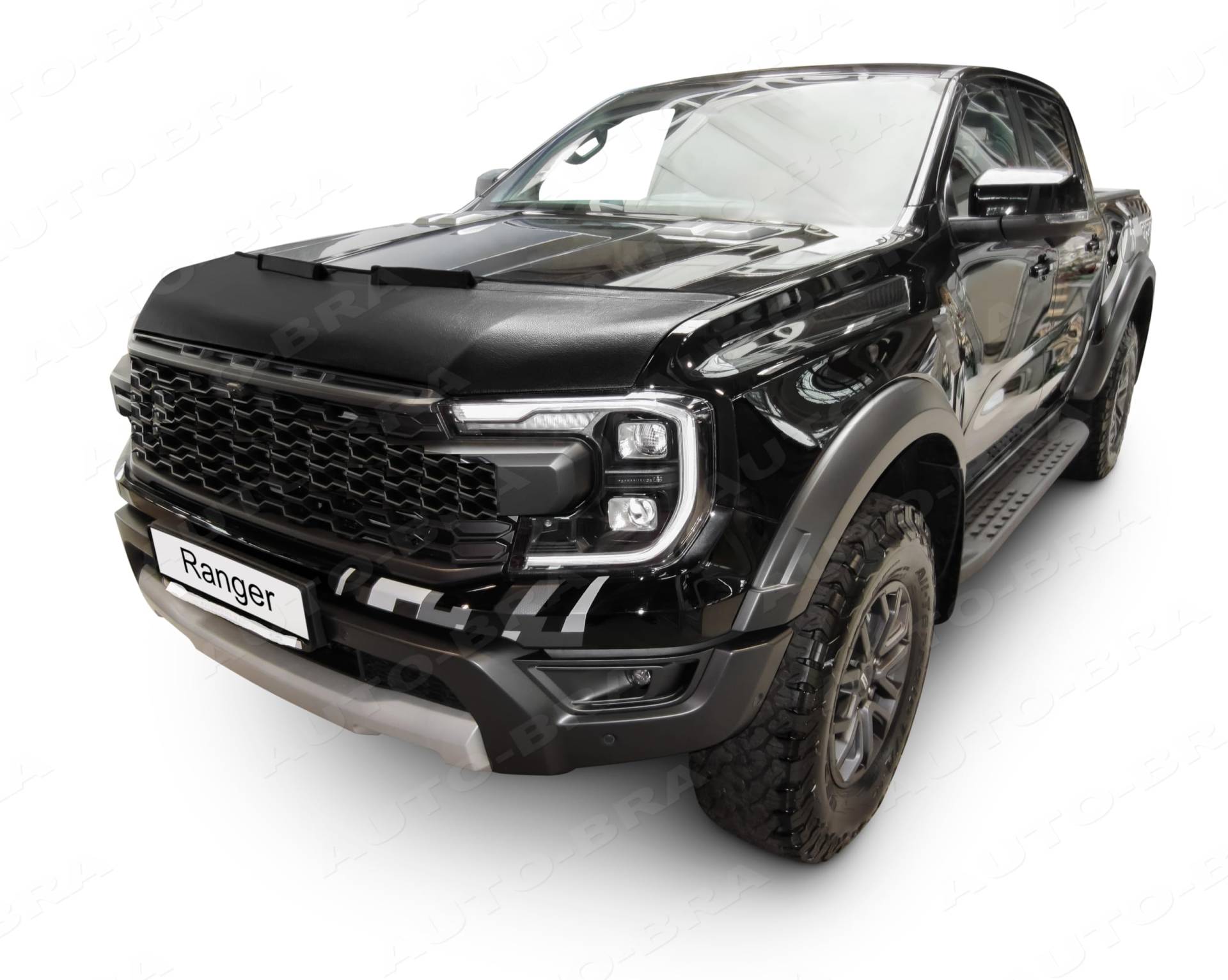 AUTO-BRA AB3-00746 kompatibel mit Ford Ranger-Raptor ab 2022 Haubenbra Steinschlagschutz Tuning Bonnet Bra von AUTO-BRA