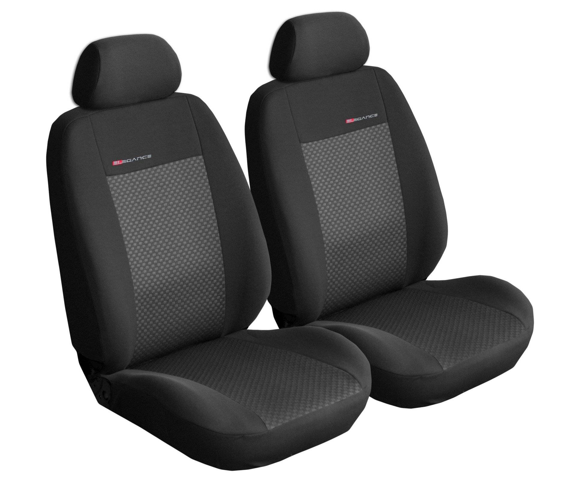 Carpendo® Sitzbezüge Auto Vordersitze in Premium Design (2er Set) Autositzbezüge Schonbezüge für Autositze Vorne - Dunkelgrau-Grau - Seitenairbag geeignet - TÜV zerifiziert - Elegance P3 von Carpendo