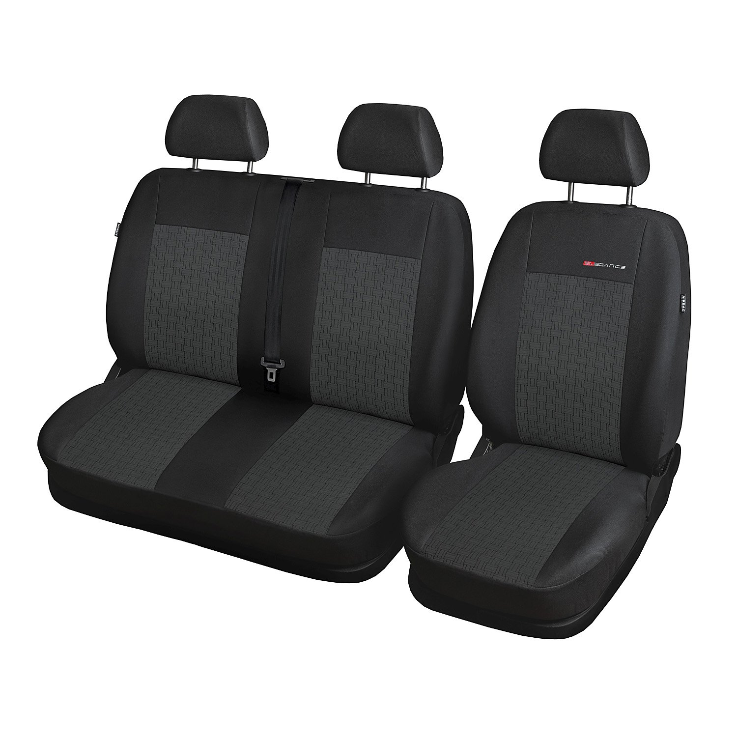 gsmarkt | Universal Grau | 1+2 Sitzbezüge Sitzbezug Schonbezug Schonbezüge Autoschonbezug Autositzbezug Sitzauflagen Sitzschutz Front Elegance von Auto-Dekor