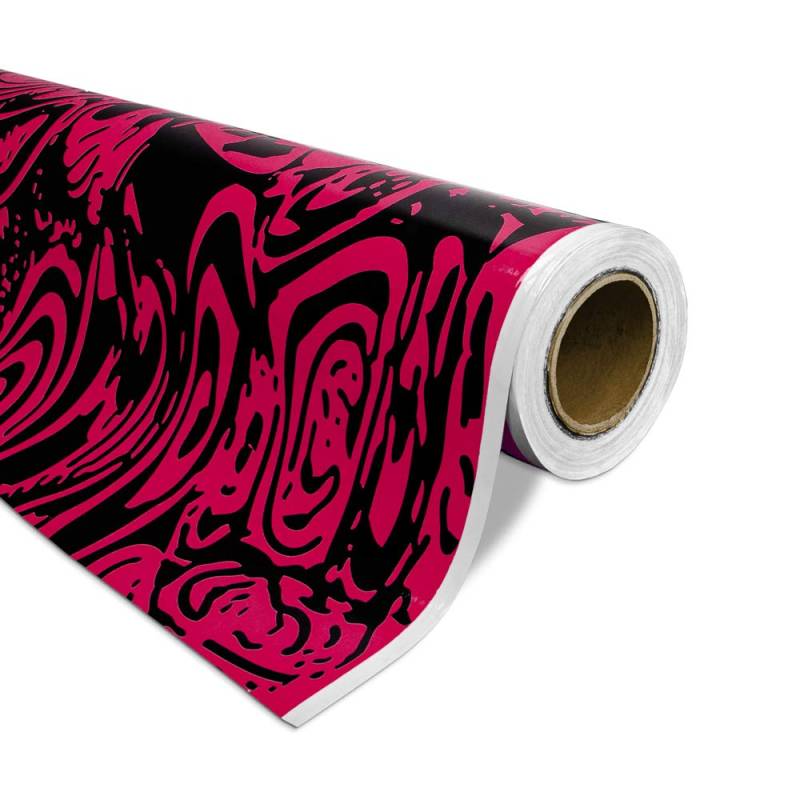 Auto-Dress Erlkönig Auto-Folie mit Luftkanal-Technik für 3D Car-Wrapping - Tarnfolie für Prototypen (30x150cm, Farbe: Schwarz-Pink, Finish: Glanz) von Auto-Dress