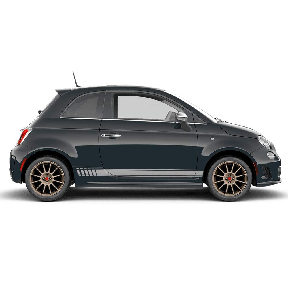 Auto-Dress Seitenstreifen Aufkleber Set/Dekor passend für Abarth 500 595 - Motiv: Abarth-Esseesse (Schwarz Glanz) von Auto-Dress