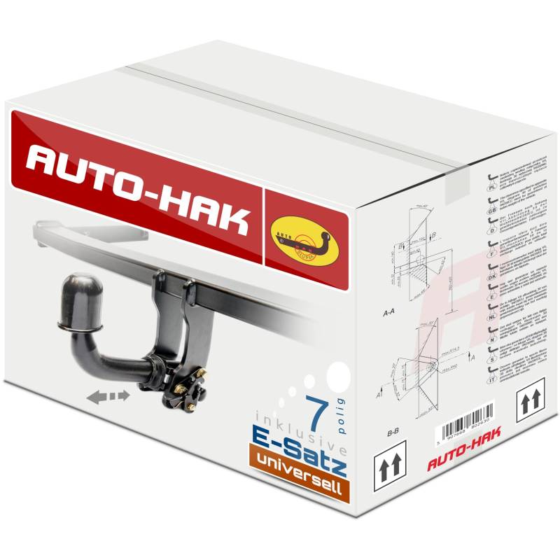 AUTO-HAK NEU Anhängerkupplung AHK abnehmbar horizontal kompatibel mit Ford Fiesta Fließheck 3/5 Türer 05.2002-09.2005 mit 7-polig Universal-Elektrosatz/E-Satz von Auto-Hak