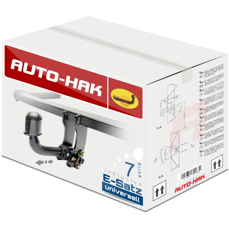 AUTO-HAK NEU Anhängerkupplung AHK abnehmbar horizontal kompatibel mit Renault Trafic L1 L2 III Van ab 03.2021 mit 7-polig Universal-Elektrosatz/E-Satz von Auto-Hak