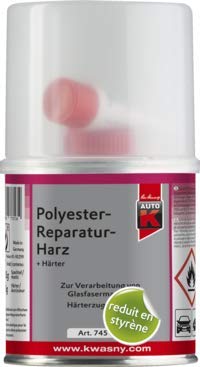 Kwasny Polyester Auto-K Reparatur Harz Set 250 g Styrolreduziert Zwei-Komponenten Spachtel Härter Spachtelwerkzeug Reparaturspachtel von Auto K