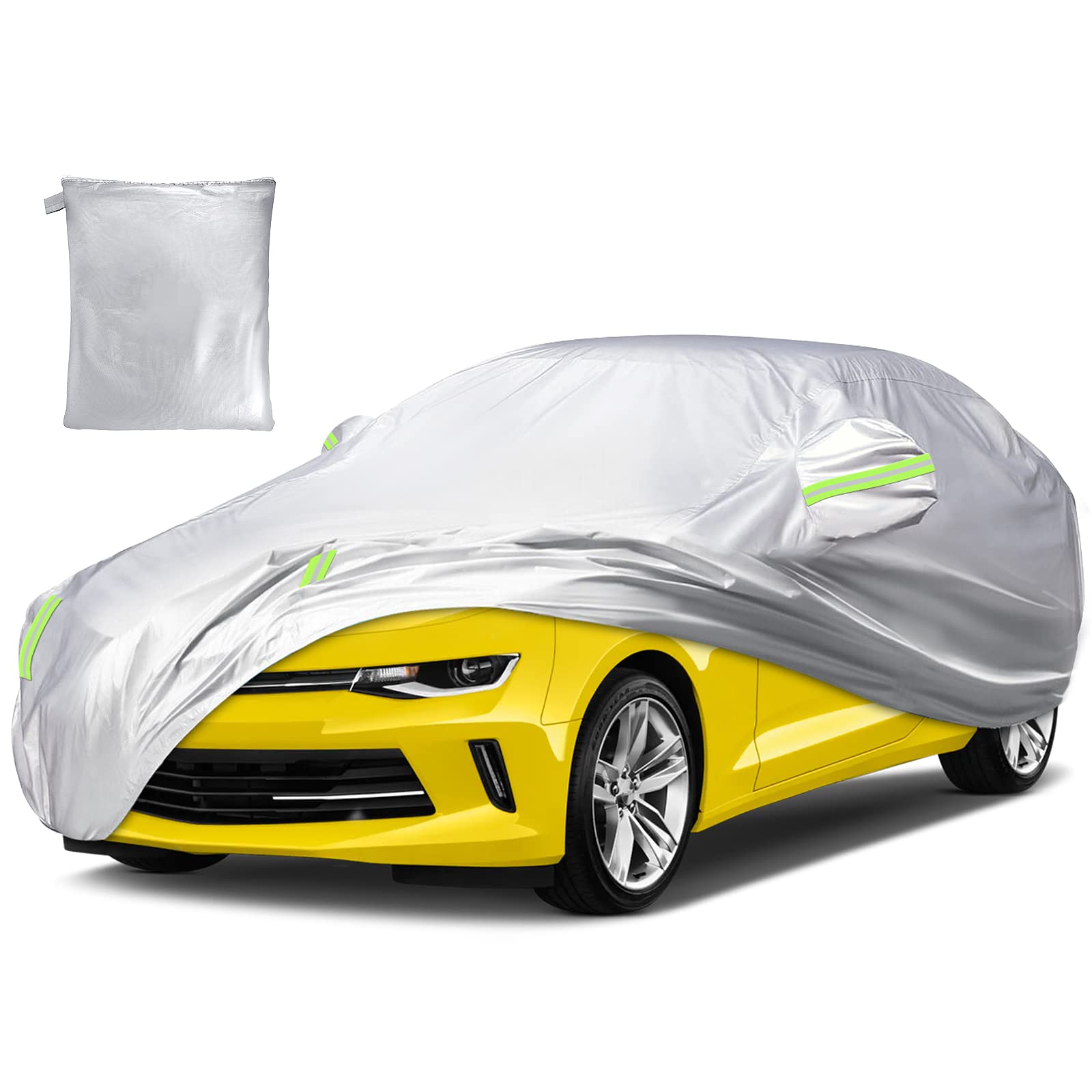 Autoabdeckung, Auto-aAtend Full Exterior Covers für Limousine Autoabdeckungen für Automobile All Weather Windproof Snowproof UV Protection Outdoor Full Cover - Sedans Länge bis zu 191" von Auto-aAtend