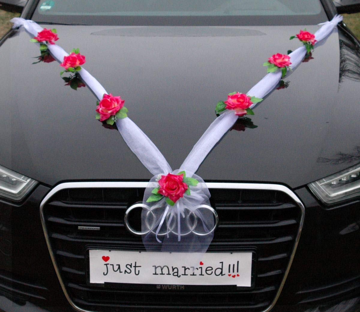 Auto-schmuck Organza M (Rosa-Lila/Weiß) von Auto-schmuck so einfach so kreativ