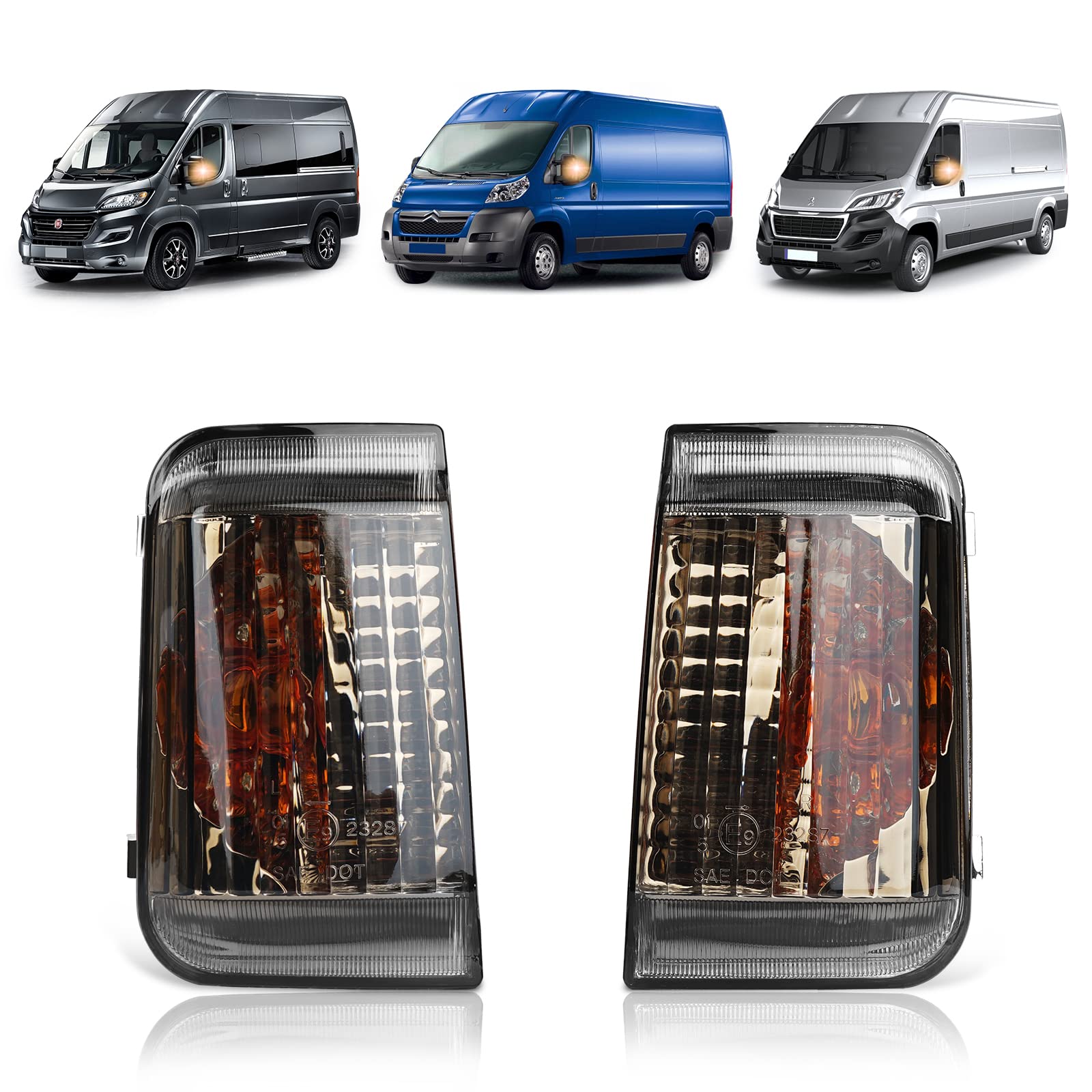 AutoBeeDen Blinker kompatibel mit Citroen Jumper 04/2006-UP, FIAT Ducato (250) 2006-UP, PEUGEOT Boxer 2006-UP (Schwarz) von AutoBeeDen