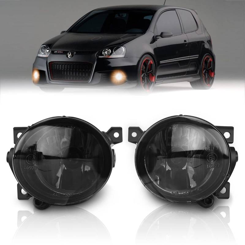 AutoBeeDen Nebelscheinwerfer für Volkswagen GTI Golf V/5 Jetta III/3 Scirocco Up Amarok, (VW 1K1 1K5 1K2 137 138), SEAT Mii KF1, Skoda Citigo, 10/2003-04/2017 (Schwarz) von AutoBeeDen