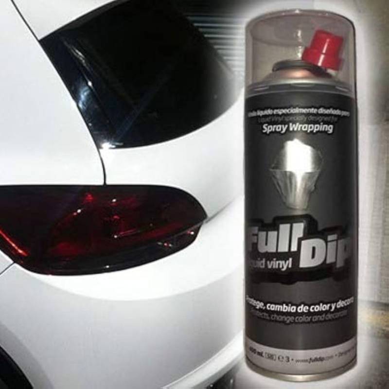 AutoFullCar Smoke Scheinwerfer Schwarz Glanz - 1 Spray Full Dip Smoke schwarz + 1 Spray Full Dip Glanz Glanzverstärker - Spray 400 ml von AutoFullCar