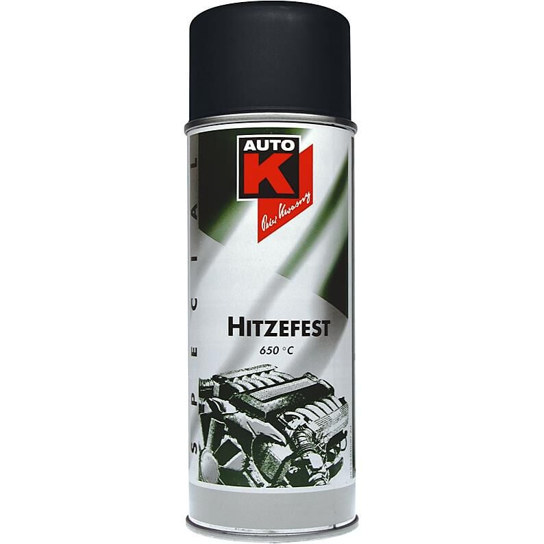 AutoK Auspufflack Spray bis 650 °C schwarz 400 ml von AutoK