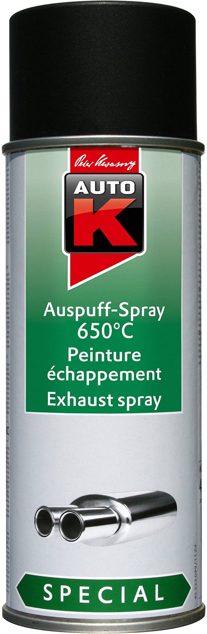 AutoK KWASNY 233 099 Special Auspuff-Spray schwarz 650°C Lackspray 400ml von AutoK