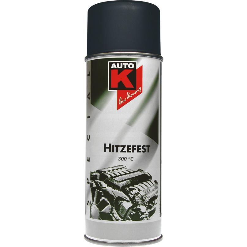 AutoK Motorlack Spray bis 300 °C schwarz 400 ml von AutoK