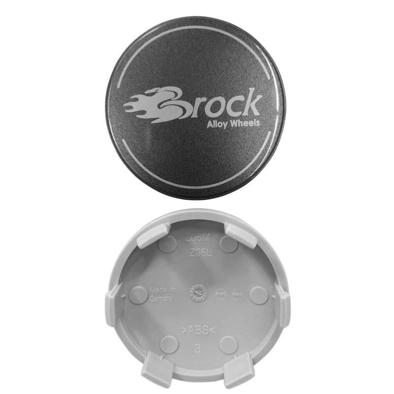 4 Stück Original Brock Nabendeckel 60mm Grau Glänzend EM126 4er-Set Nabenkappen Felgenkappen Nabenabdeckungen Radnabendeckel von AutoPremiumTeile