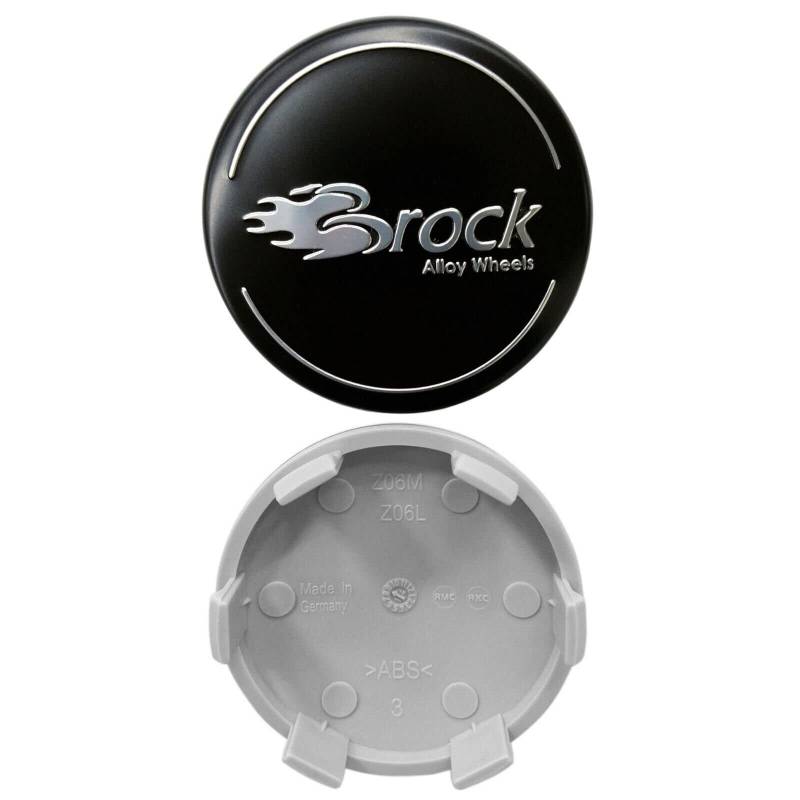 4 Stück Original Brock Nabendeckel 60mm Schwarz Matt EM124 4er-Set Nabenkappen Felgenkappen Nabenabdeckungen Radnabendeckel von AutoPremiumTeile