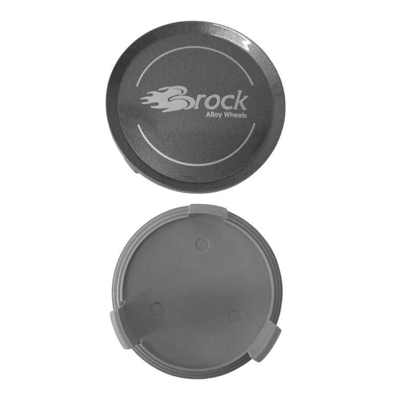 4 Stück Original Brock Nabendeckel 75mm Grau Glänzend EM127 4er-Set Nabenkappen Felgenkappen Nabenabdeckungen Radnabendeckel von AutoPremiumTeile