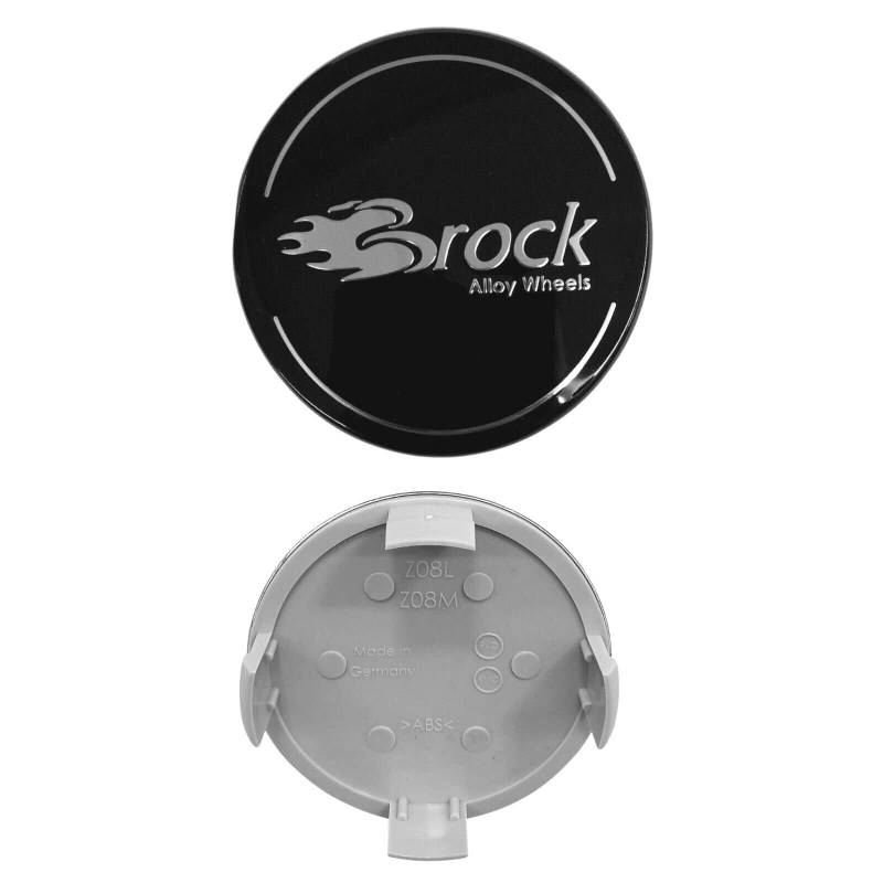 4 Stück Original Brock Nabendeckel 75mm Schwarz Glänzend EM108 4er-Set Nabenkappen Felgenkappen Nabenabdeckungen Radnabendeckel von AutoPremiumTeile