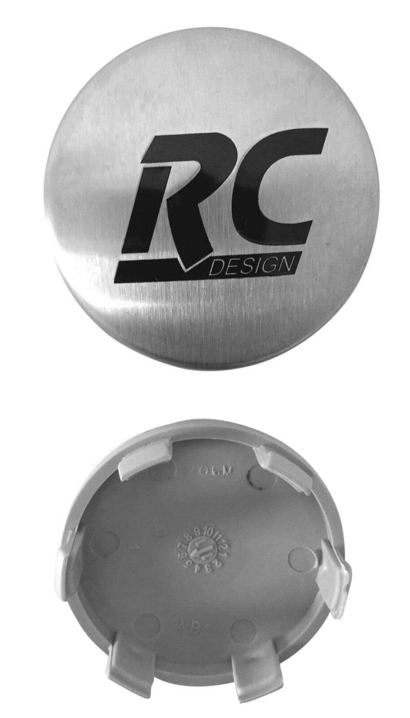 4 Stück Original RC Nabendeckel 60mm Edelstahl Matt EM05 4er-Set Nabenkappen Felgenkappen Nabenabdeckungen Radnabendeckel von AutoPremiumTeile