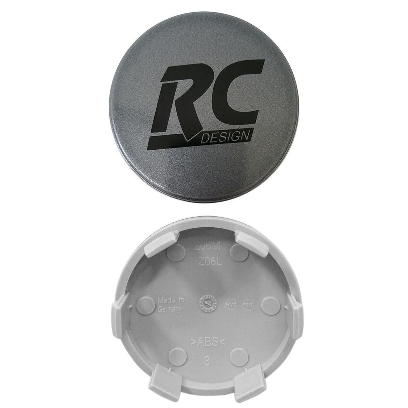 4 Stück Original RC Nabendeckel 60mm Grau Glänzend EM94 4er-Set Nabenkappen Felgenkappen Nabenabdeckungen Radnabendeckel von AutoPremiumTeile