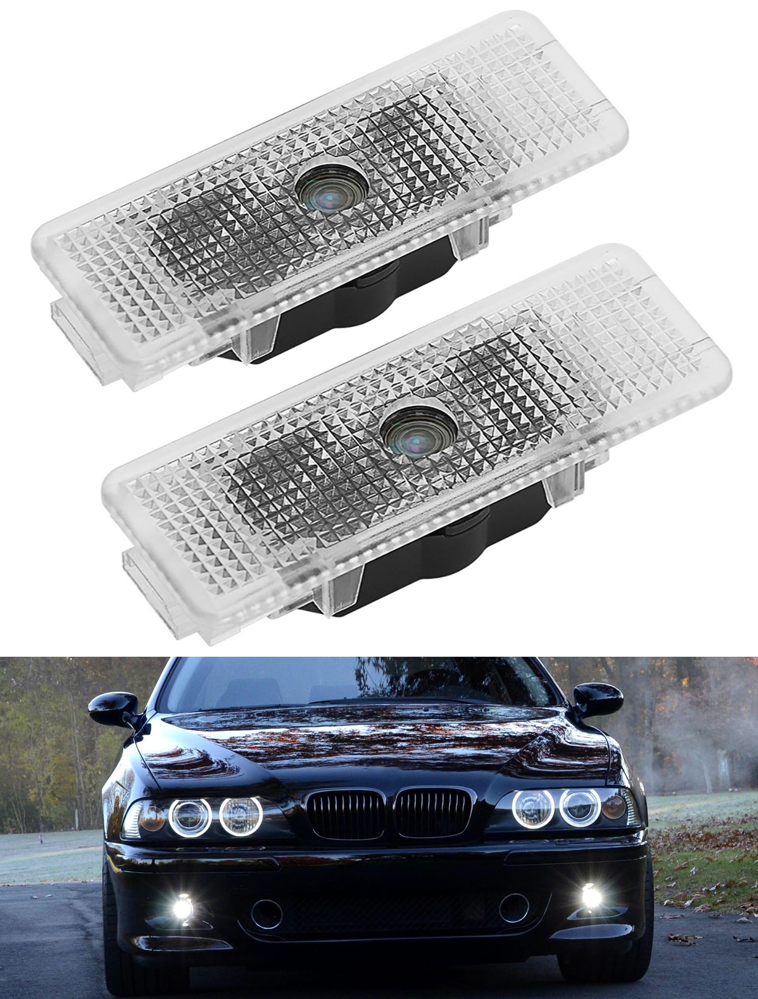 AutoQi Für BMW 5er E39 X5 E53 Z8 E52 LED M-Power Projektor Einstiegsbeleuchtung Tür Logo Lampe Laser Türlicht, 2 Stk von AutoQi