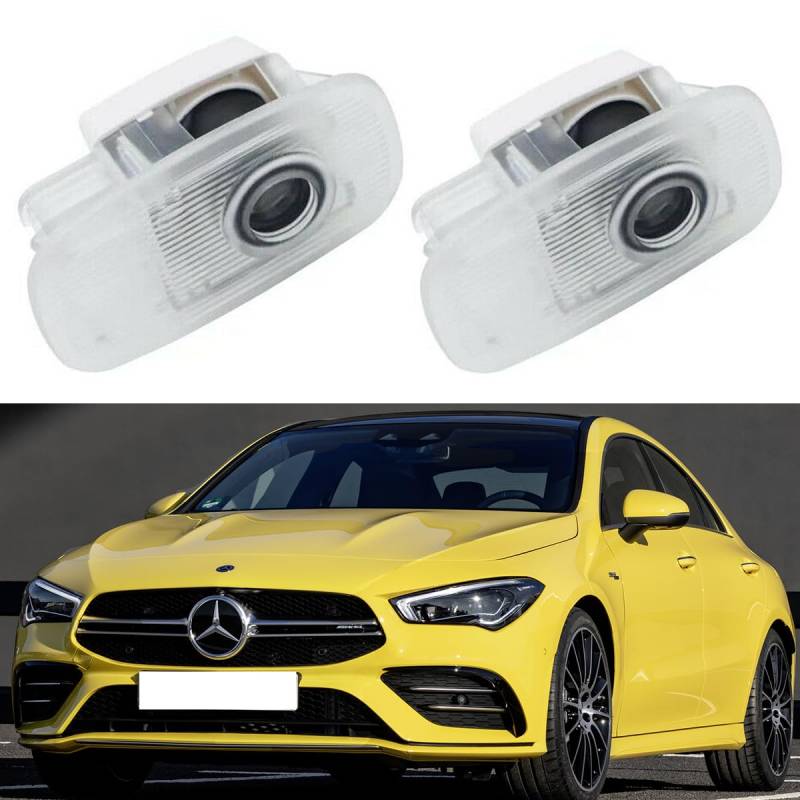 AutoQi Für Mercedes CLA C118 X118 CLS C257 E-Klasse Coupe C238 Cabrio A238 LED AFFALTERBACH Projektor Einstiegsbeleuchtung Tür Logo Laser Türlicht, 2 Stk von AutoQi