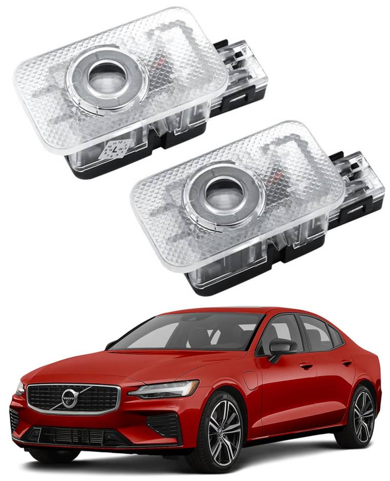 AutoQi Willkommenslicht Für VOLVO S60 S90 V40 V60 V90 XC60 XC90 LED Logo Projektor Einstiegsbeleuchtung Laser Türlicht, 2 Stk von AutoQi