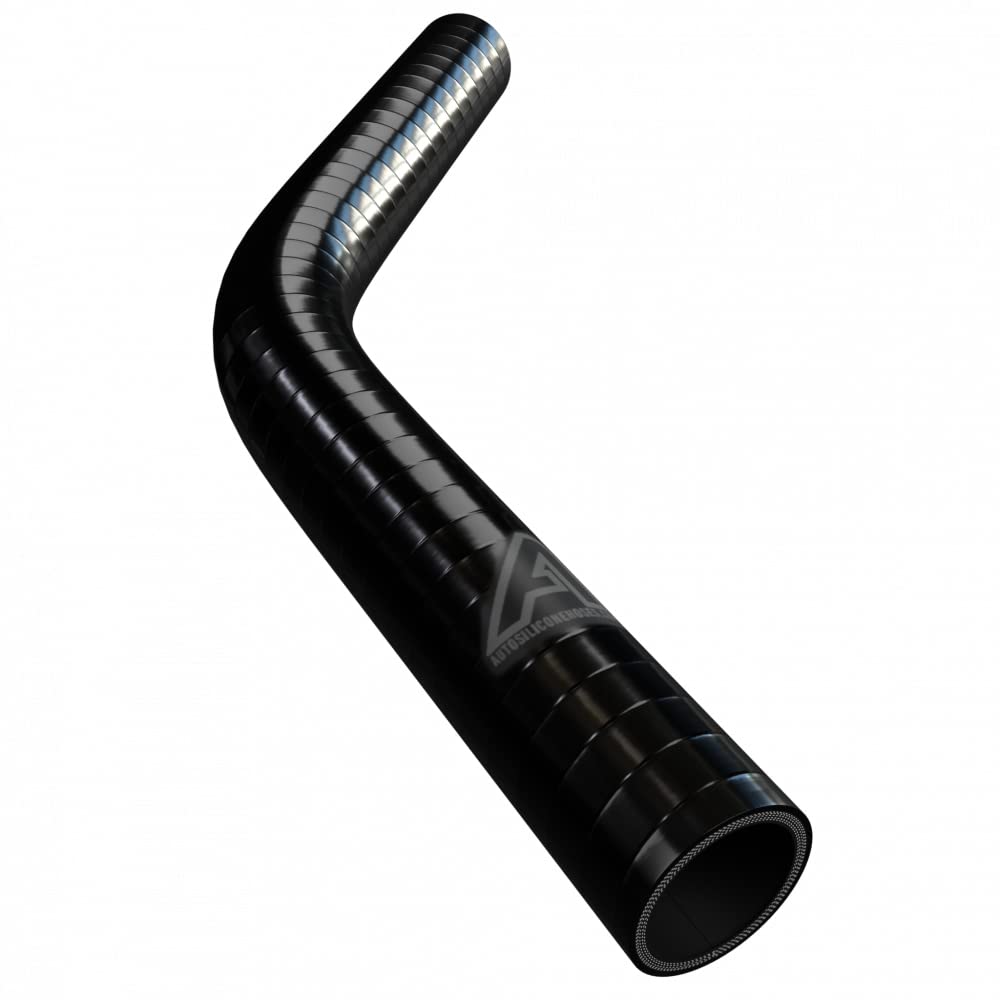 32 mm ID schwarz 45 Grad Silikon Ellenbogen Schlauch – autosiliconehoses von AutoSiliconeHoses.com