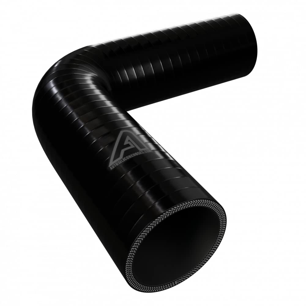 35 mm ID schwarz 90 Grad Silikon Ellenbogen Schlauch – autosiliconehoses von AutoSiliconeHoses.com