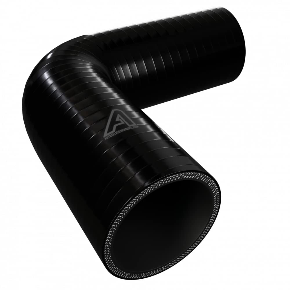 65 mm ID schwarz 90 Grad Silikon Ellenbogen Schlauch – autosiliconehoses von AutoSiliconeHoses.com