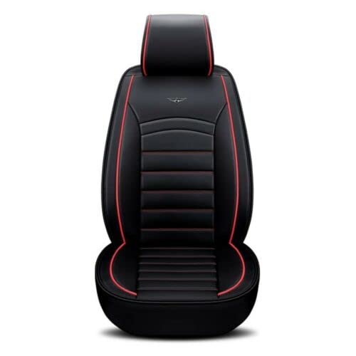 1x Autositzbezug Vorne Sitzbezug Komfort Schonbezug PU-Leder Schwarz/Rot Speed Design Elegant Hochwertig Sitzschöner Tierschutz Neu OVP von Autobits