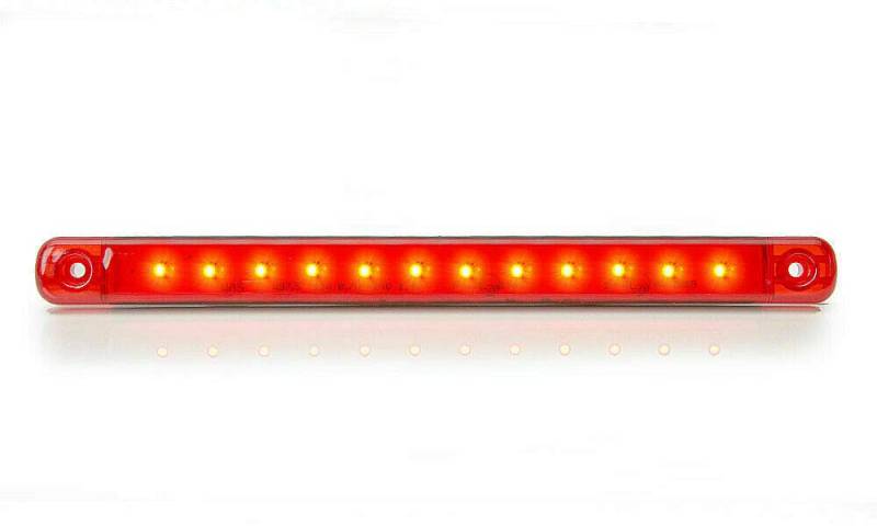 1x LED Umrissleuchte 12/24V seitliche Positionsleuchte Begrenzungsleuchte 0,7W/1,4W mit 12 LEDs Rot E20 Prüfzeichen IP66/68 Dichtungsklasse LKW Anhänger von Autobits