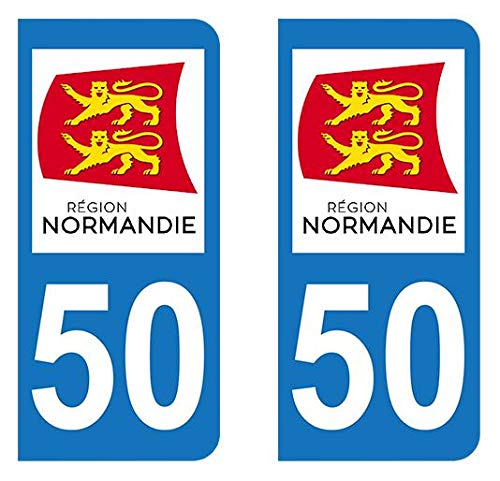 Autocollant immatriculation Nummernschild-Aufkleber, 50 – Normandie von Autocollant-immatriculation