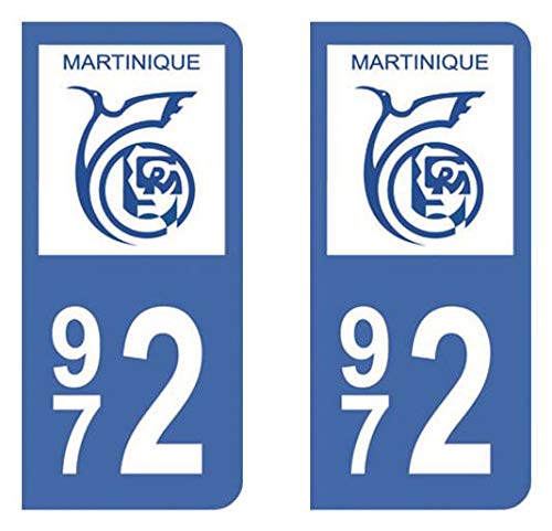 Sticker immatriculation 972 - Martinique - Auto von Autocollant-immatriculation