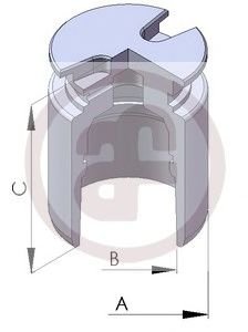 Autofren Seinsa D02554 Kolben, Bremssattel von Autofren Seinsa