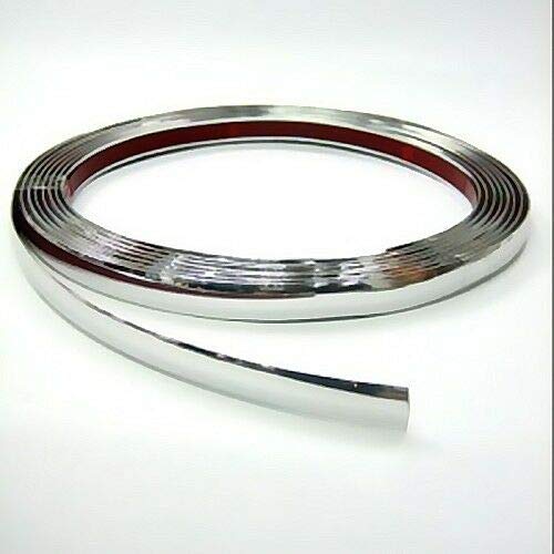 Zierleiste Chromleiste Auto Styling Strip 5m x 12mm Universal AutoHobby Chrom Selbstklebend Chromstreifen Flexibel Klebeband Leisten Aufkleber Silber von Autohobby