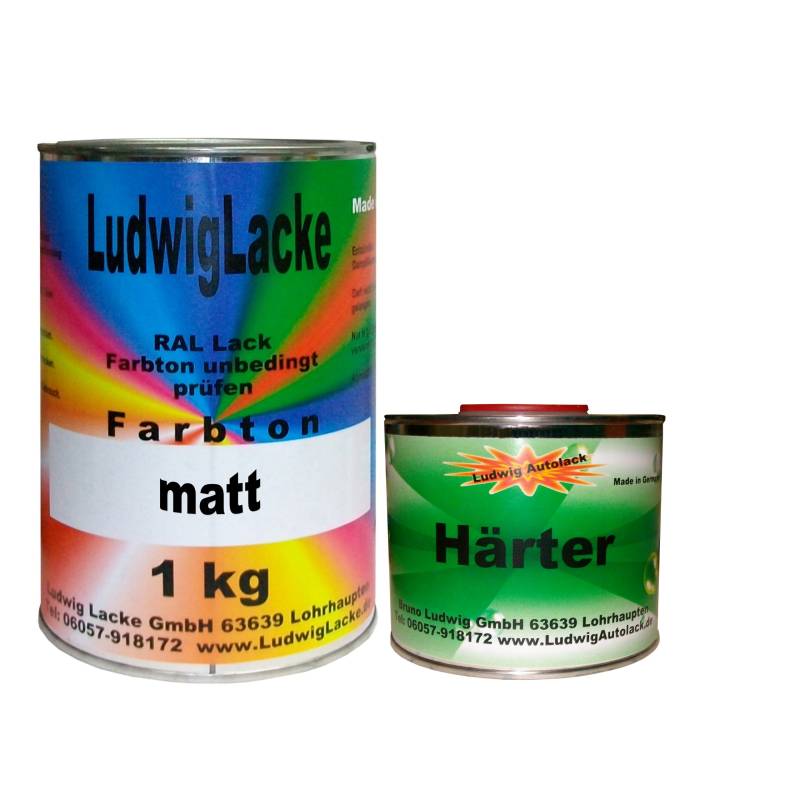 1,5 kg Set Autolack mit Härter matt RAL 7016 Anthrazitgrau von Autolack