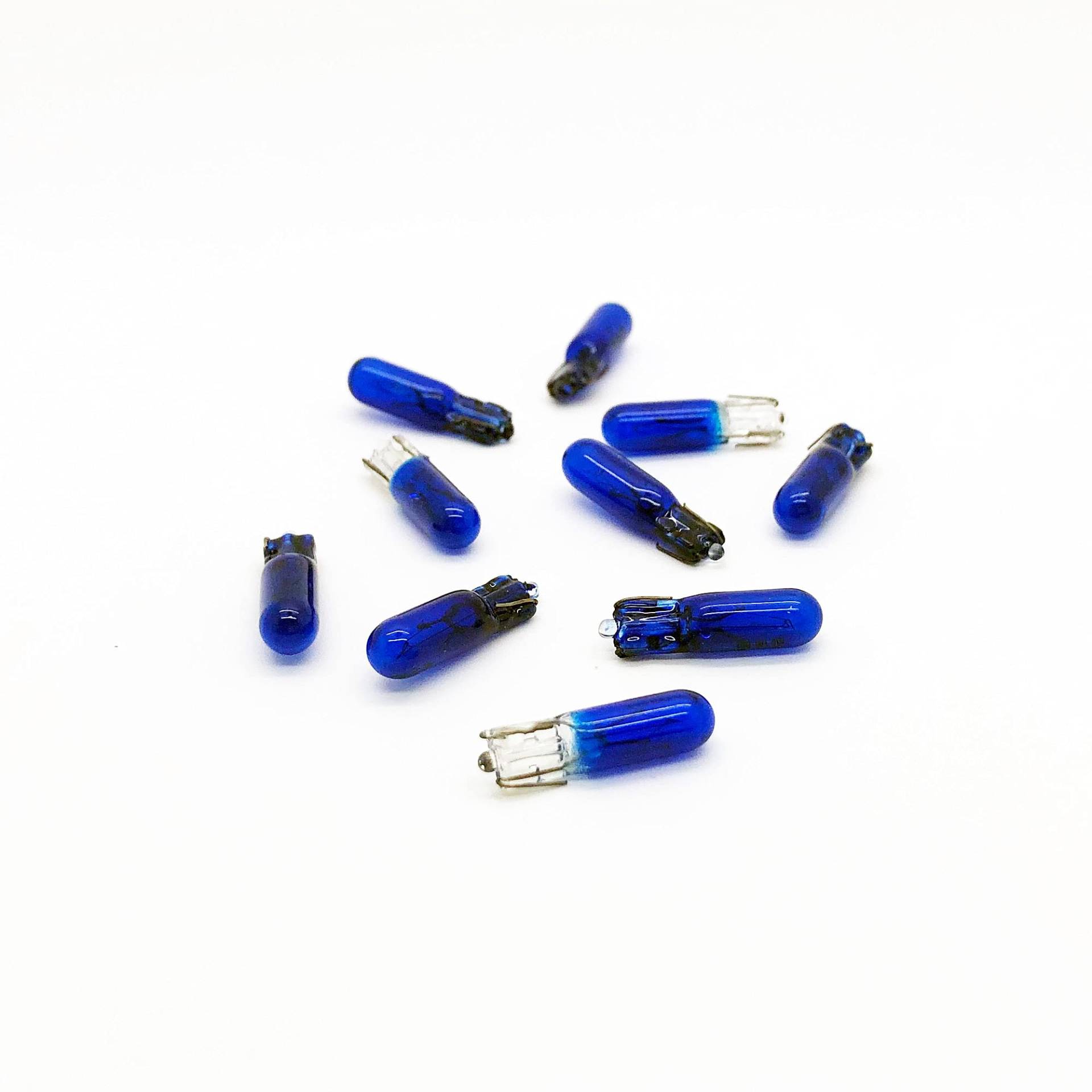 Autolamps Kfz-Armaturenbrett-Leuchtmittel, blau, 286B, T5, 12 V, 1,2 W, W2x4.6Dd, 10 Stück von Autolamps