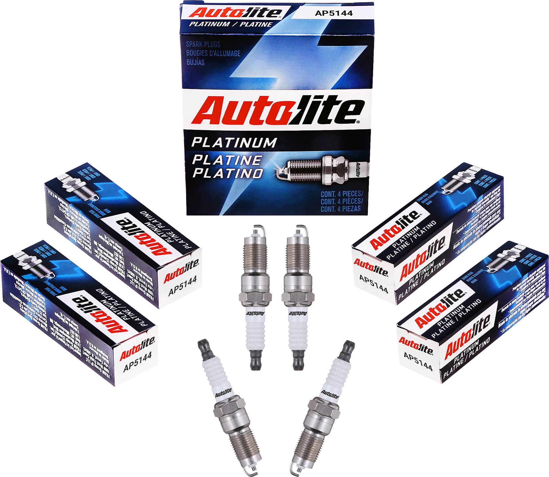 Autolite AP5144-4PK Platinum Zündkerze, 4 Stück von Autolite