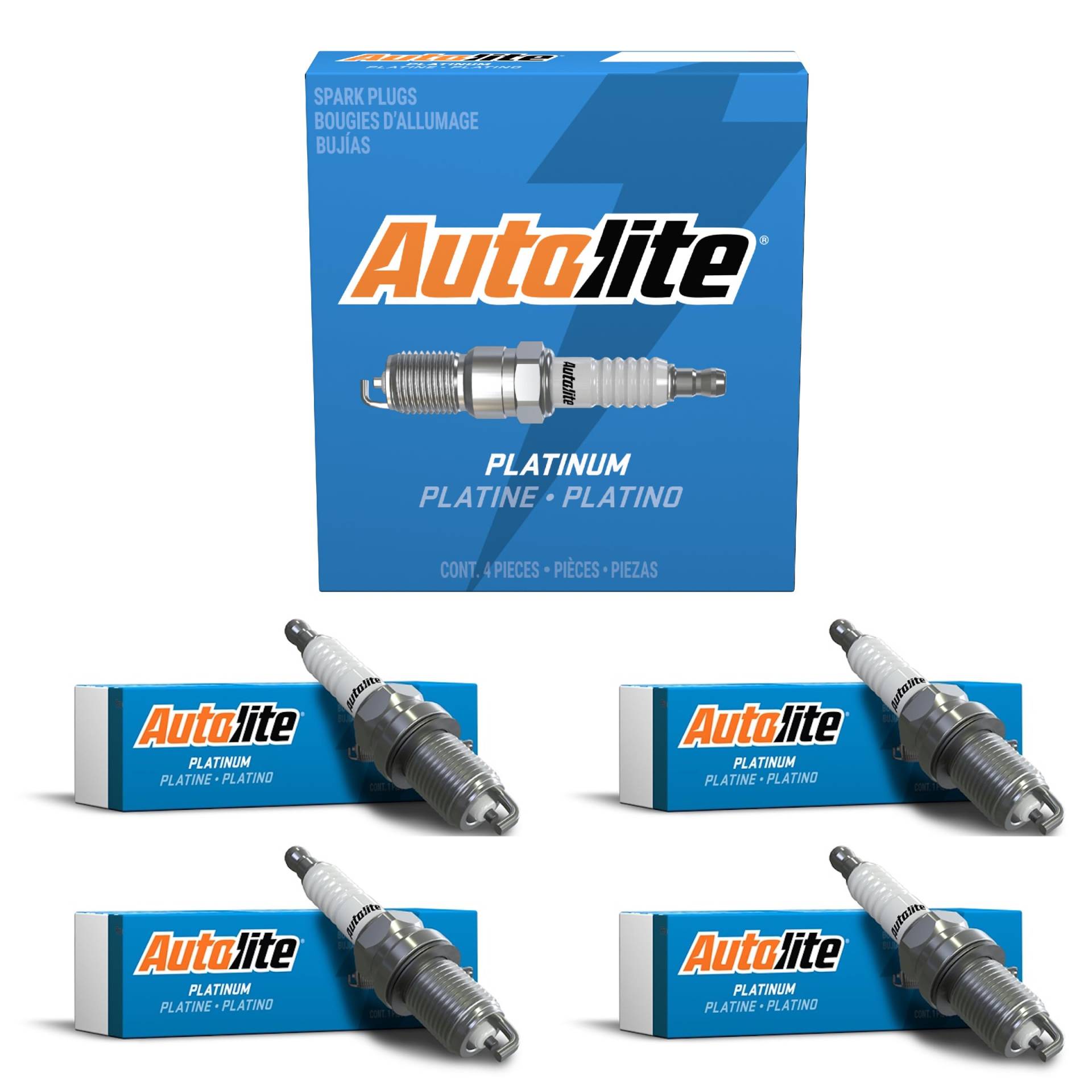 Autolite AP5405-4PK Platinum Zündkerze, 4 Stück von Autolite