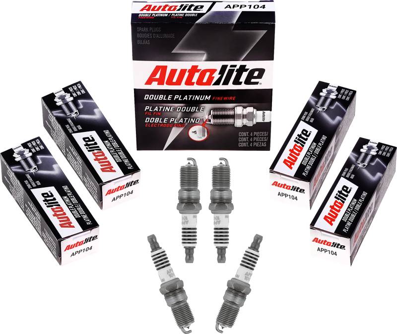 Autolite APP104-4PK Zündkerze, Doppelplatin, 4 Stück von Autolite