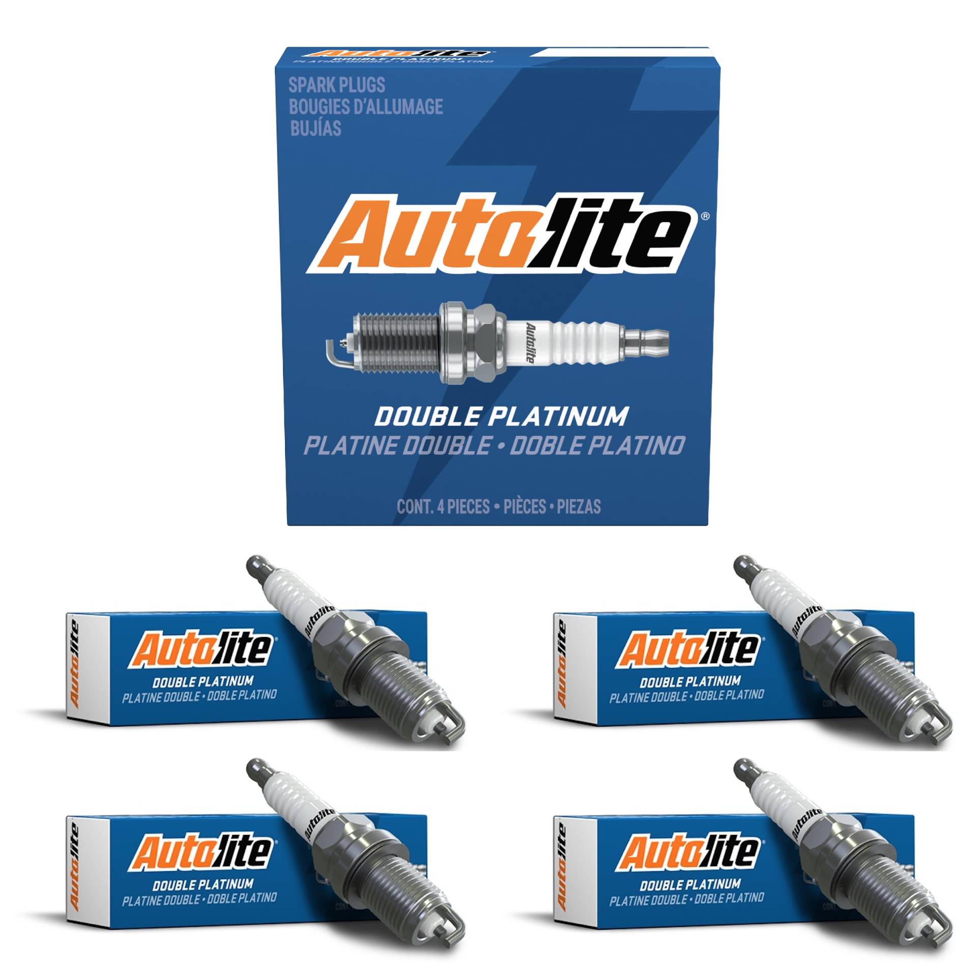 Autolite APP3923-4PK Doppel-Zündkerze, Platin, 4 Stück von Autolite