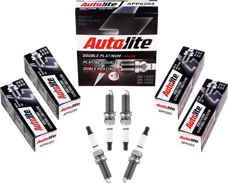 Autolite APP606-4PK Zündkerze, Doppelplatin, 4 Stück von Autolite