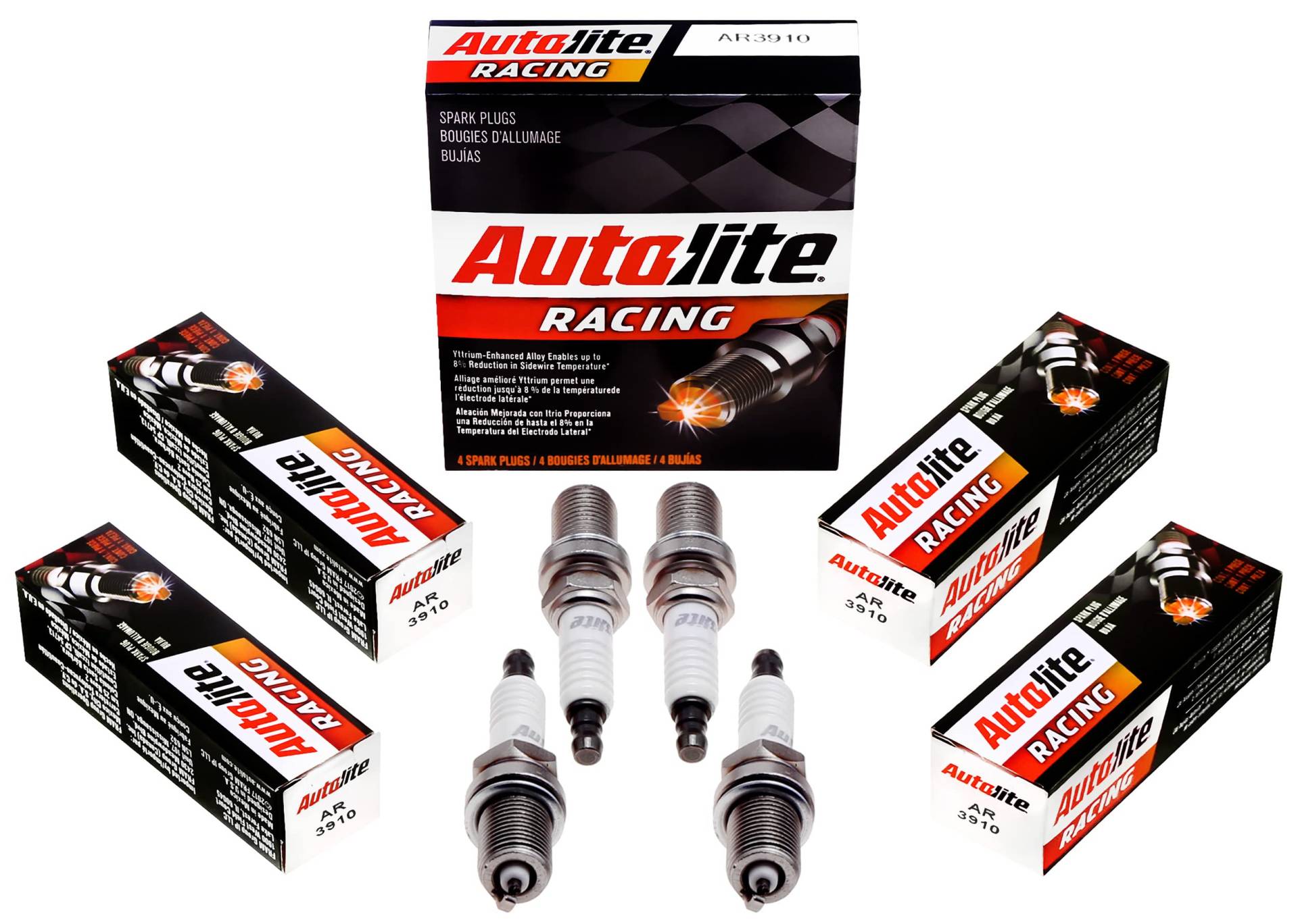 Autolite AR3910-4PK Hochleistungs-Zündkerze, 4 Stück von Autolite