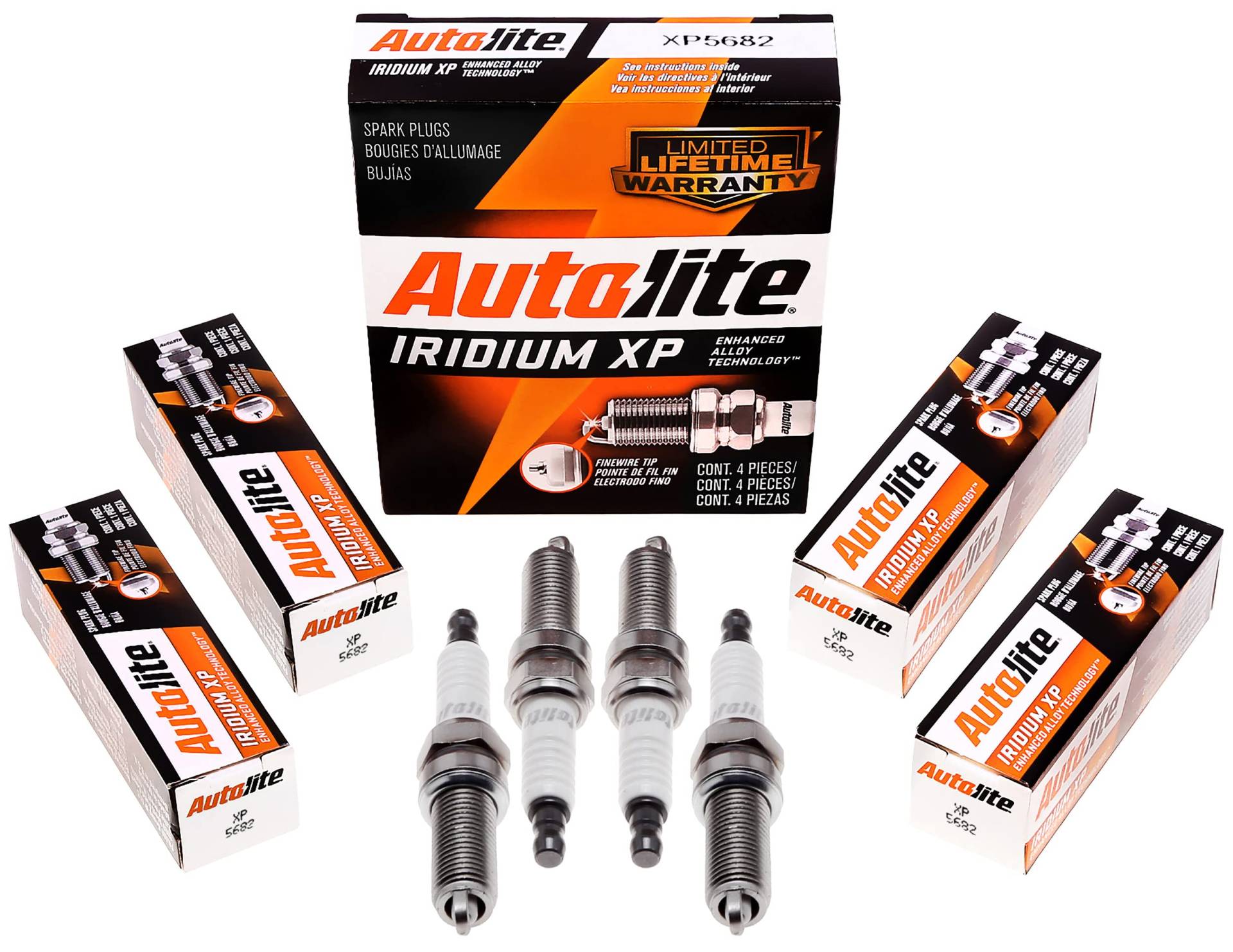 Autolite Iridium XP Automotive Ersatz-Zündkerzen, XP5682, 4 Stück von Autolite