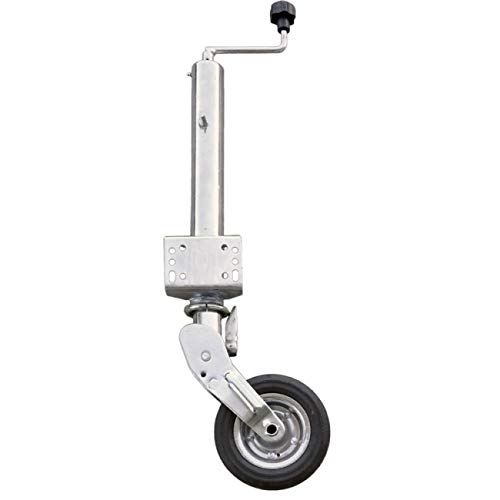 Stützrad Automatik, lange Ausführung mit Vollgummirad 250 kg, Stützrad, Anhängerstützrad Rohrlänge 570 mm Hub 285 mm von Automatik