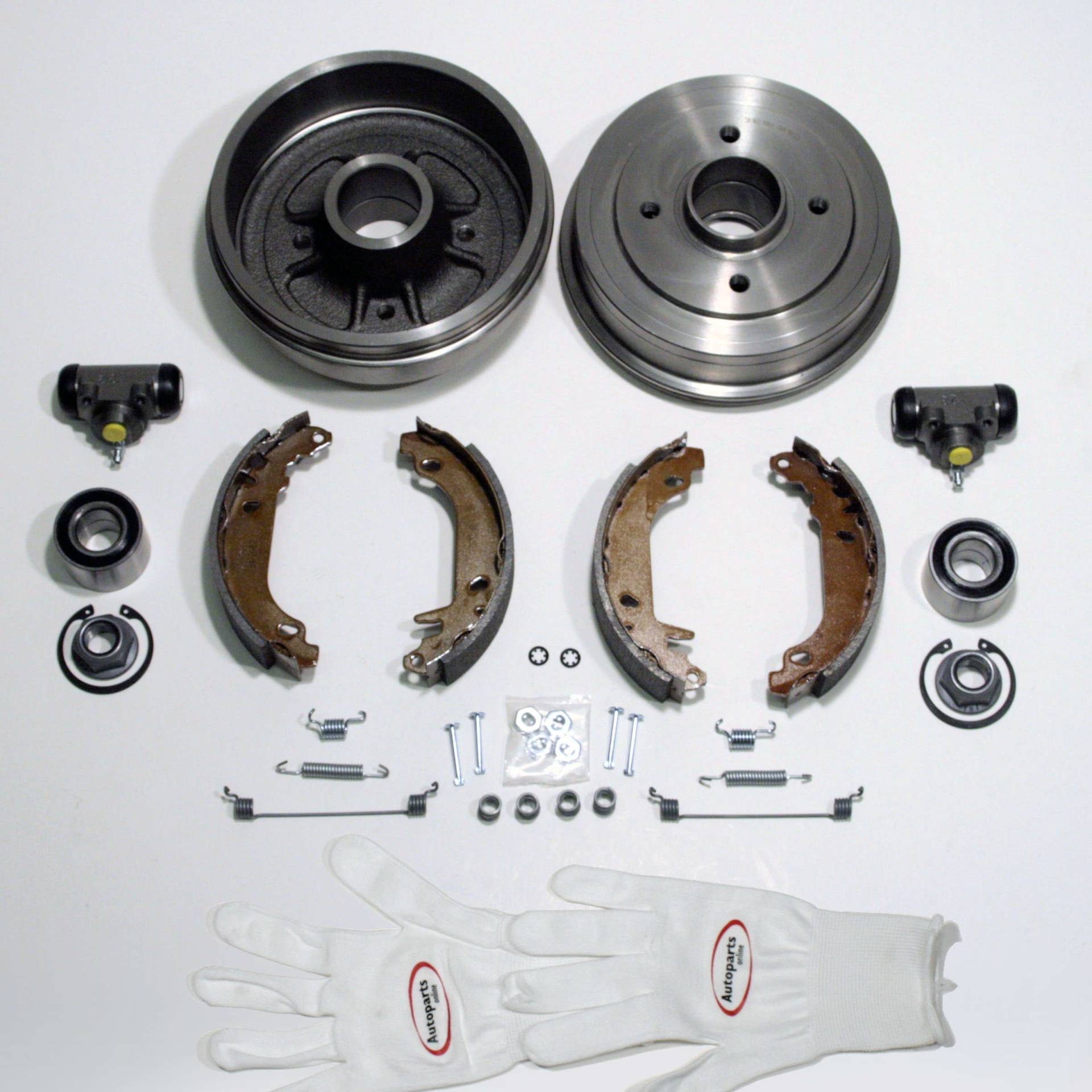 Autoparts-Online Set 60001875 4-Loch Bremstrommel/Bremsen Kit hinten von Autoparts-Online