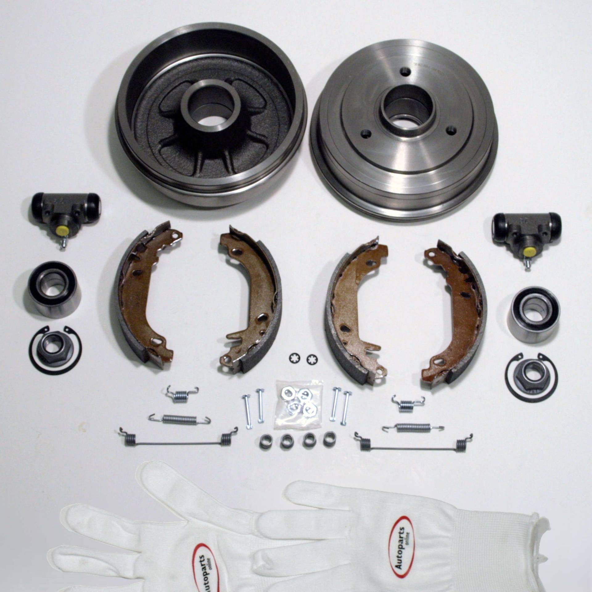 Autoparts-Online Set 60001876 Bremstrommel/Bremsen Kit hinten von Autoparts-Online