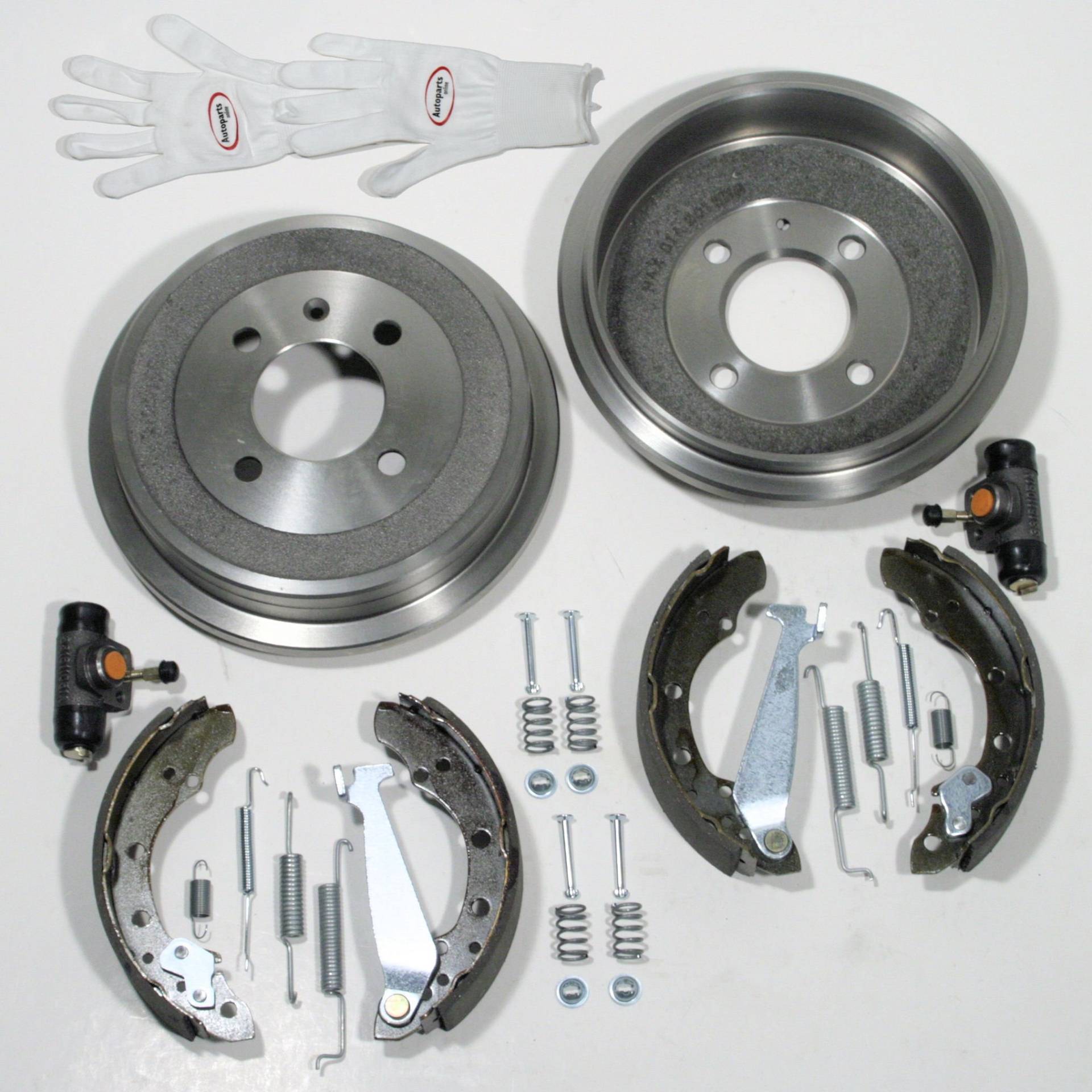 Autoparts-Online Set 60003804 Bremstrommel/Bremsen + Zubehör Set hinten von Autoparts-Online