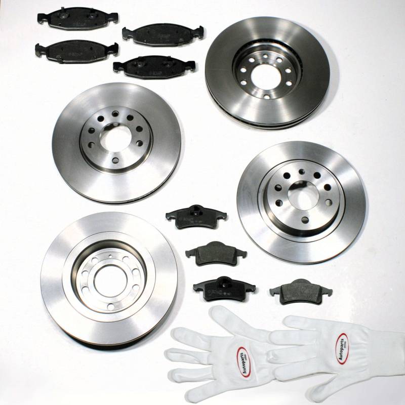 Autoparts-Online Set 60004856 Bremsscheiben Bremsen + Bremsbeläge für vorne + hinten* von Autoparts-Online